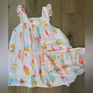 Angel Dear Pink Ice Cream Print Dress